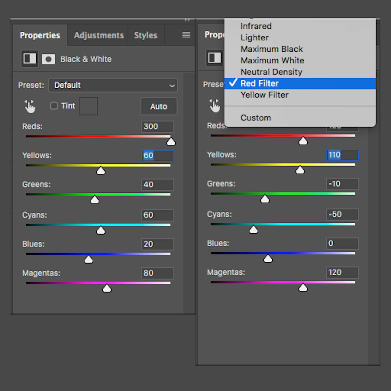 eksempel på photoshop-redigering